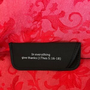 🌵 3/$15 Black Fabric Eyeglass Case with  Scripture ( see description)